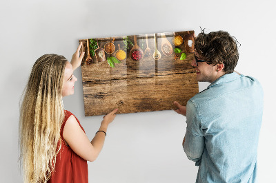 Tableau aimanté horizontal Cuillères d'épices