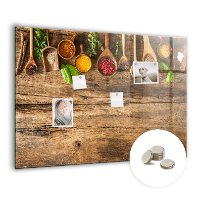 Tableau aimanté horizontal Cuillères d'épices