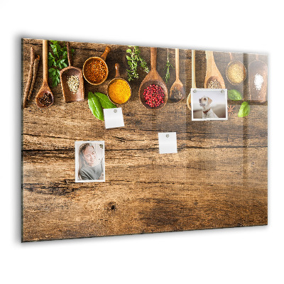 Tableau aimanté horizontal Cuillères d'épices