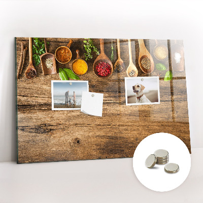 Tableau aimanté horizontal Cuillères d'épices