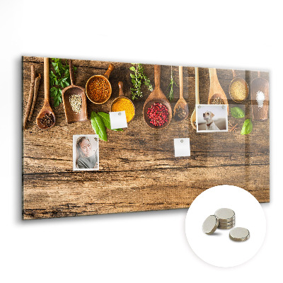 Tableau aimanté horizontal Cuillères d'épices