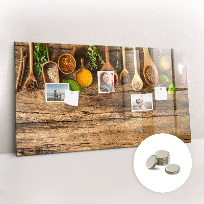 Tableau aimanté horizontal Cuillères d'épices