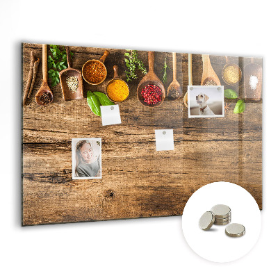 Tableau aimanté horizontal Cuillères d'épices