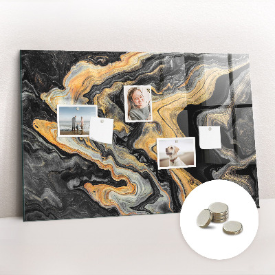 Tableau mural magnétique marbre doré