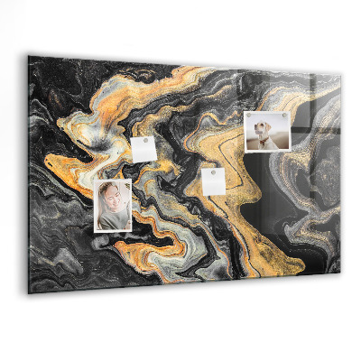 Tableau mural magnétique marbre doré
