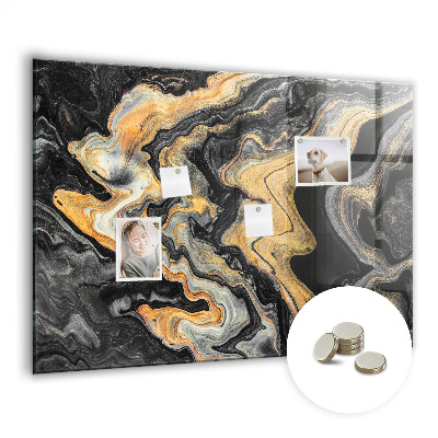 Tableau mural magnétique marbre doré