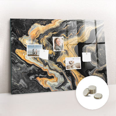 Tableau mural magnétique marbre doré