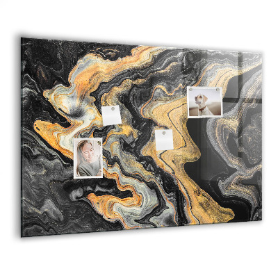 Tableau mural magnétique marbre doré