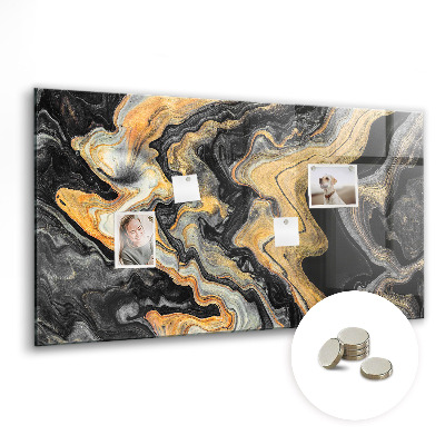 Tableau mural magnétique marbre doré