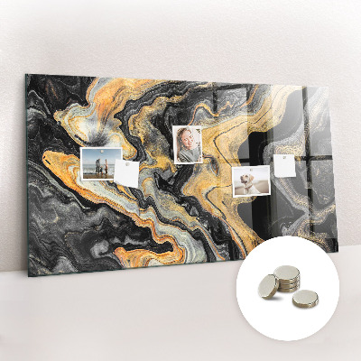 Tableau mural magnétique marbre doré