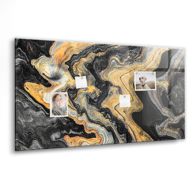 Tableau mural magnétique marbre doré