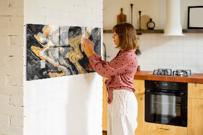 Tableau mural magnétique marbre doré