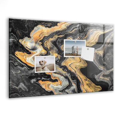 Tableau mural magnétique marbre doré