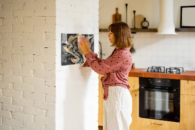 Tableau mural magnétique marbre doré