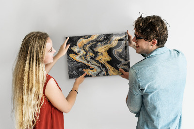 Tableau mural magnétique marbre doré