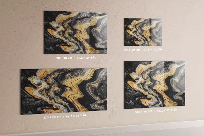 Tableau mural magnétique marbre doré
