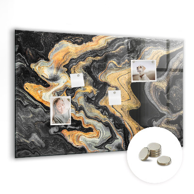Tableau mural magnétique marbre doré