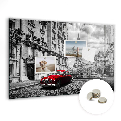 Tableau pour magnet Vieille ville de voitures