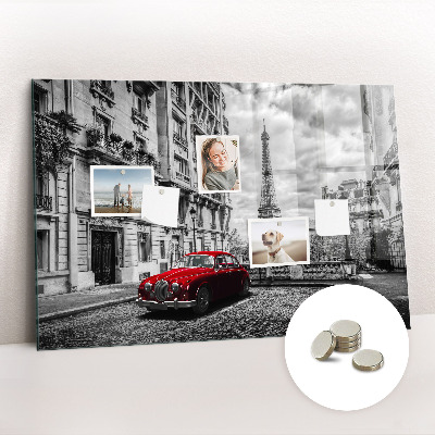 Tableau pour magnet Vieille ville de voitures