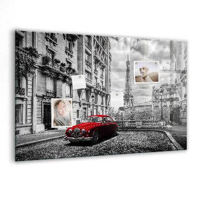 Tableau pour magnet Vieille ville de voitures