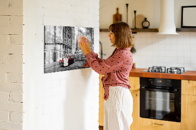 Tableau pour magnet Vieille ville de voitures