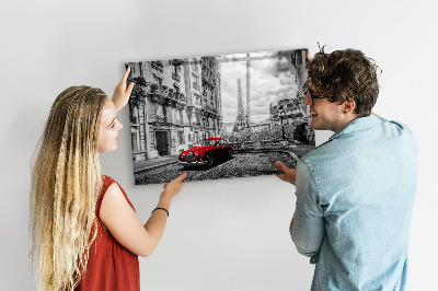 Tableau pour magnet Vieille ville de voitures