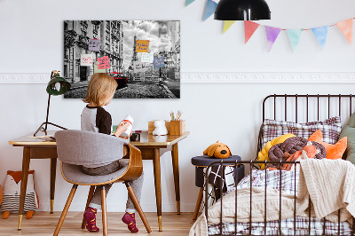 Tableau pour magnet Vieille ville de voitures