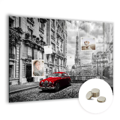 Tableau pour magnet Vieille ville de voitures