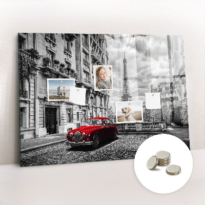 Tableau pour magnet Vieille ville de voitures