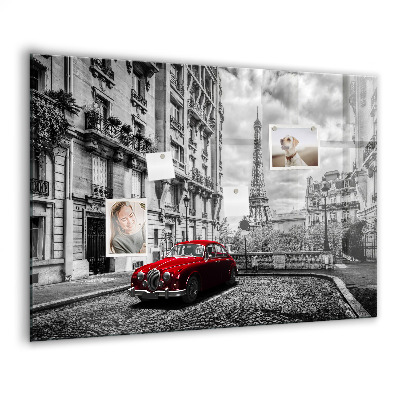 Tableau pour magnet Vieille ville de voitures