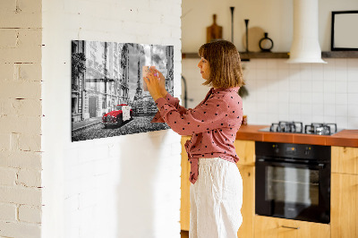 Tableau pour magnet Vieille ville de voitures