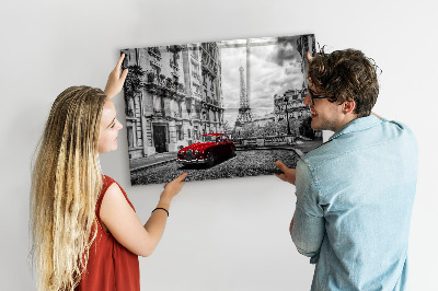 Tableau pour magnet Vieille ville de voitures