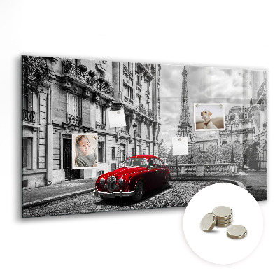 Tableau pour magnet Vieille ville de voitures