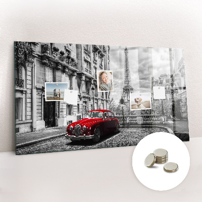 Tableau pour magnet Vieille ville de voitures
