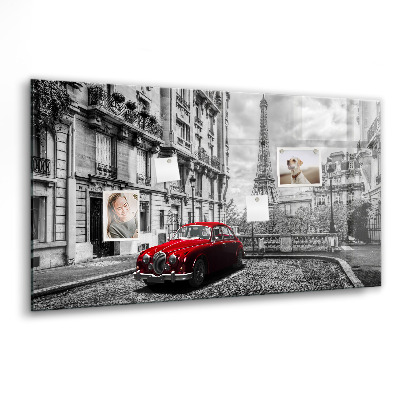 Tableau pour magnet Vieille ville de voitures