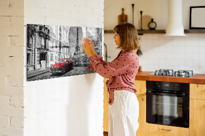 Tableau pour magnet Vieille ville de voitures