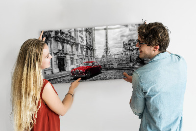 Tableau pour magnet Vieille ville de voitures
