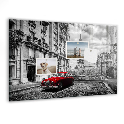 Tableau pour magnet Vieille ville de voitures