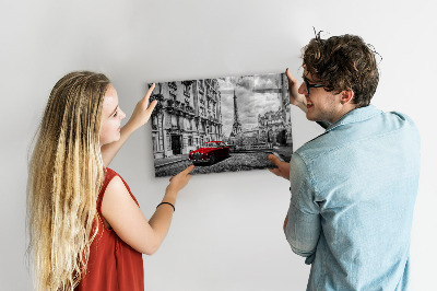 Tableau pour magnet Vieille ville de voitures