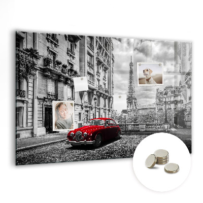 Tableau pour magnet Vieille ville de voitures