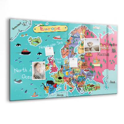 Tableau magnétique enfant Carte de l'Europe