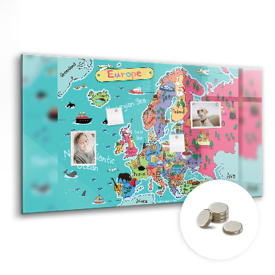 Tableau magnétique enfant Carte de l'Europe