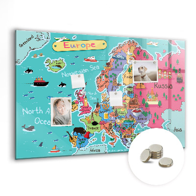 Tableau magnétique enfant Carte de l'Europe