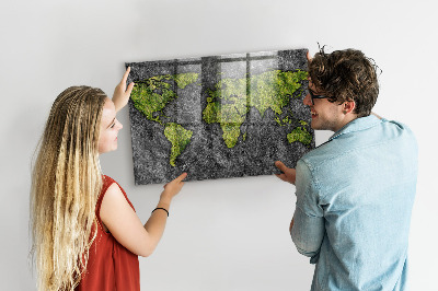 Tableau magnétique enfant Carte du monde