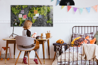 Tableau magnétique enfant Carte du monde