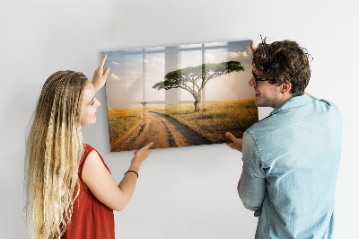Tableau mural magnétique paysage africain