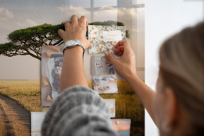Tableau mural magnétique paysage africain