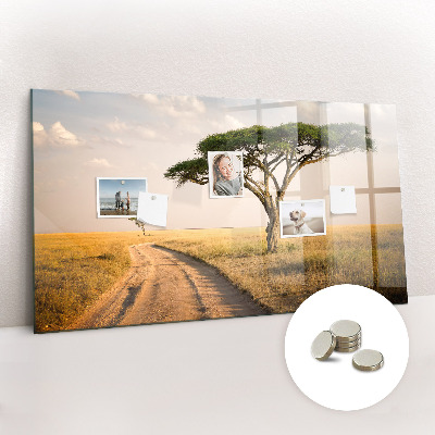 Tableau mural magnétique paysage africain