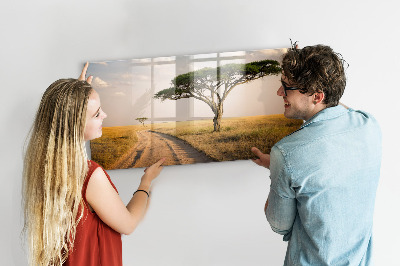 Tableau mural magnétique paysage africain