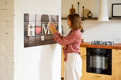 Tableau pour magnet L'inscription « maison »